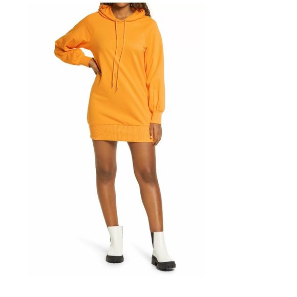 Bp. Long Sleeve Hooded Sweatshirt Dress - Picture 1 of 8